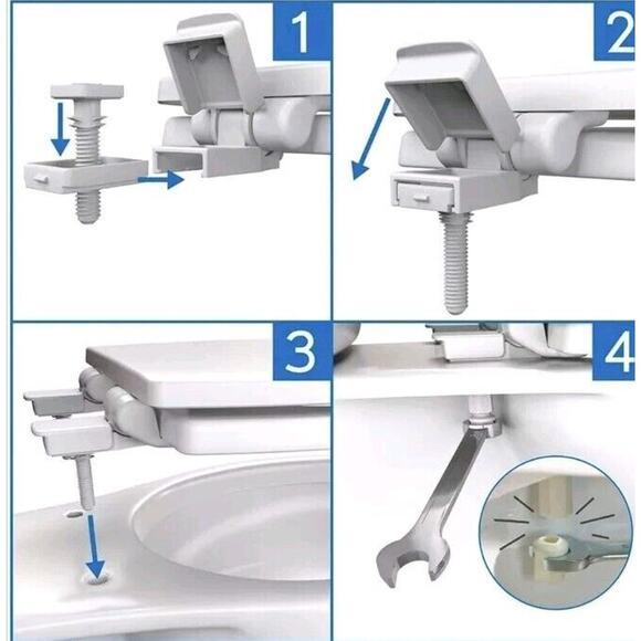 Mayfair NextStep White Elongated Soft Close Toilet Seat With Child Seat - Picture 4 of 6